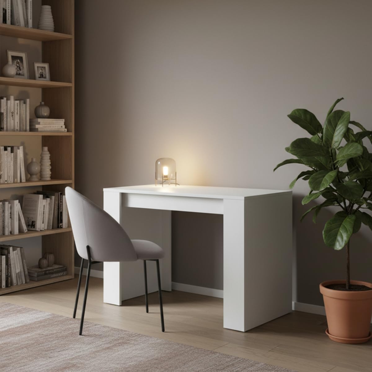 Cribel Tavolo Consolle Artic Bianco Effetto Faggio - Image 3