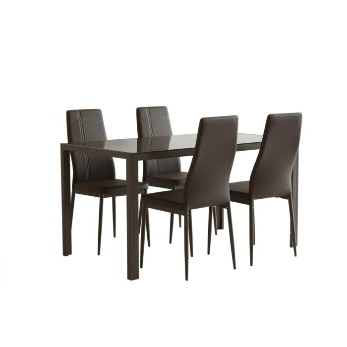 Cribel Set da Tavolo Benny/Jolly con 4 Sedie Medie Grigio Tortora