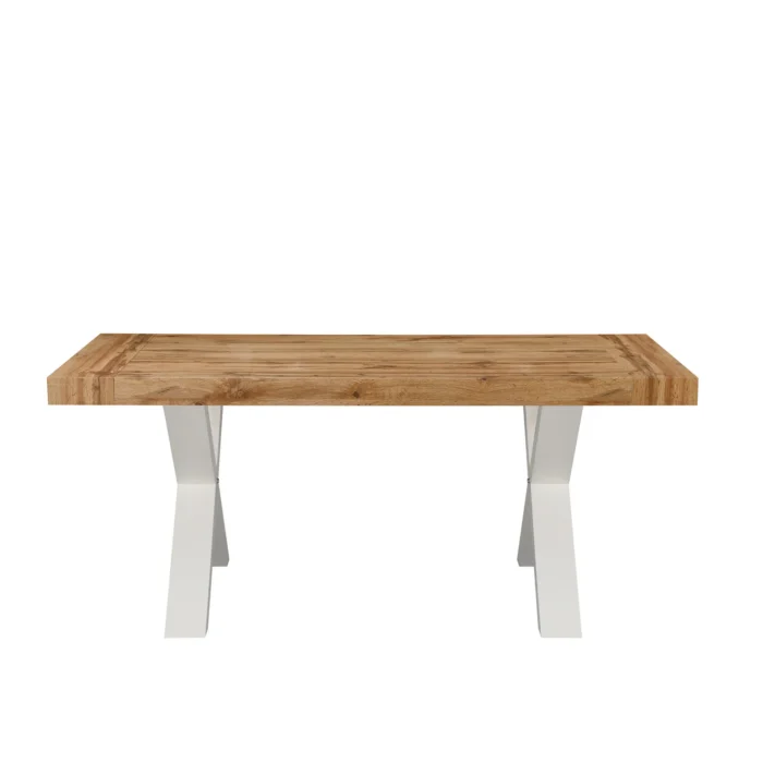 Cribel Tavolo Bruto New in Rovere con Gambe in Ferro