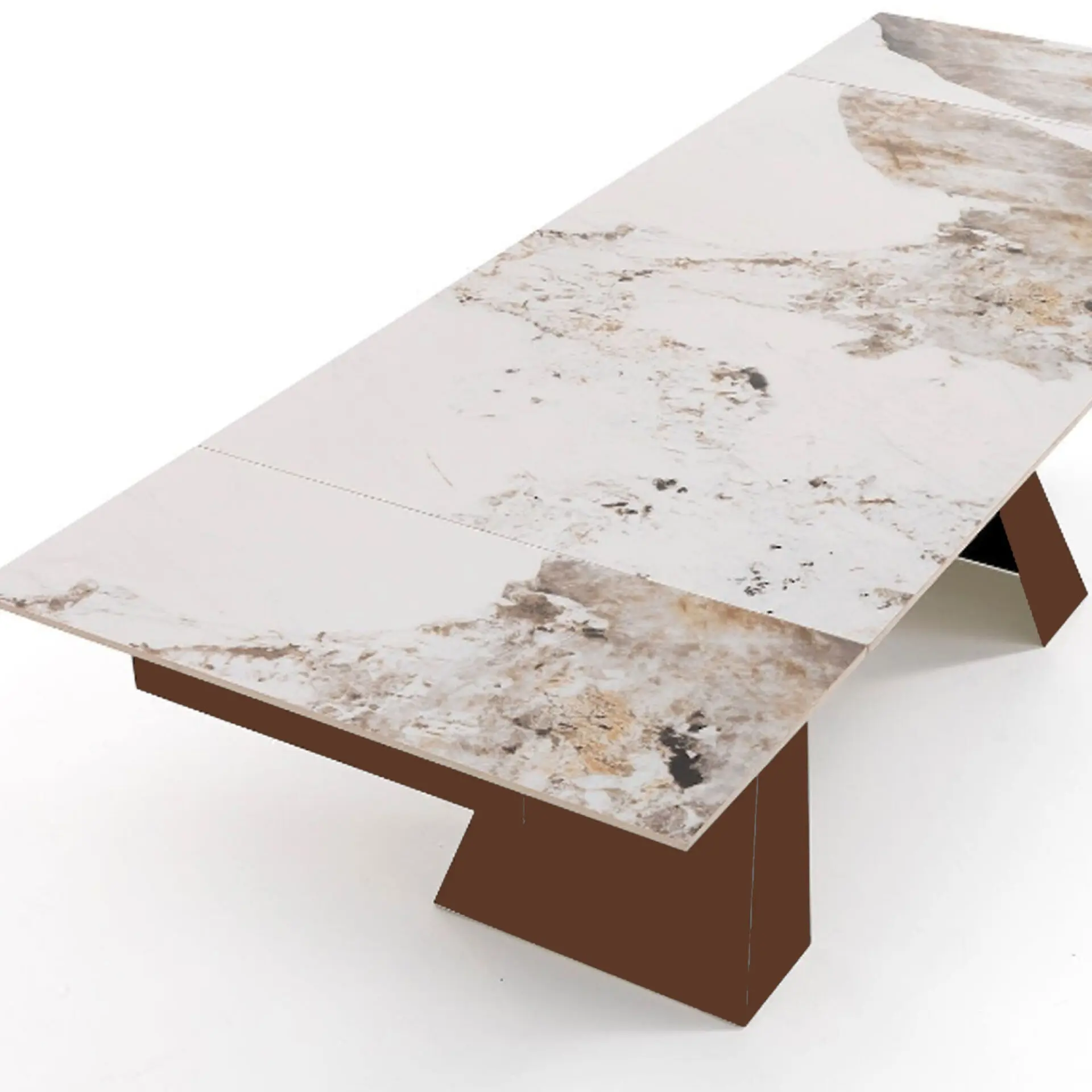 Cribel Tavolo Vermont Allungabile in Alluminio Patagonia con Gambe Bronzo - Image 2