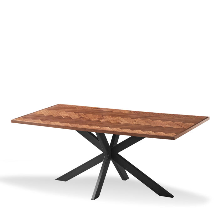 Cribel Tavolo Rettangolare Dylan Effetto Herringbone Rovere Scuro