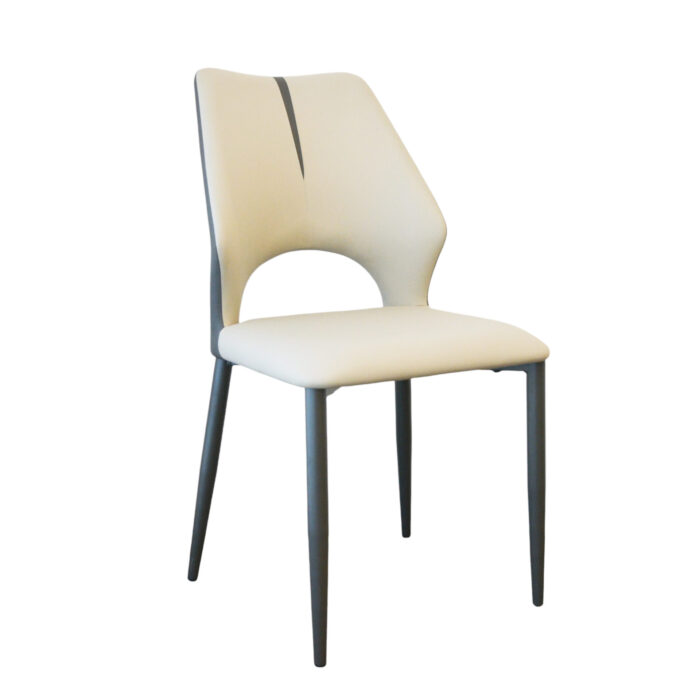 Cribel Set di 6 Sedie Delia in Ecopelle Grigia