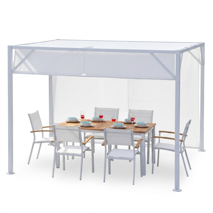 Cribel Pergola 3x3 con Struttura in Alluminio e Tetto Scorrevole