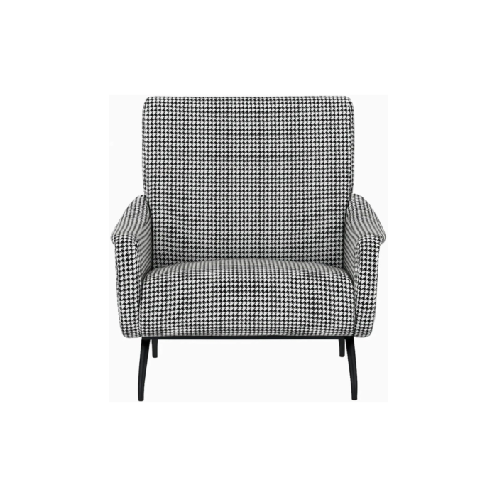 CRIBEL Poltrona Marilyn in Nero e Bianco Pied de Poule