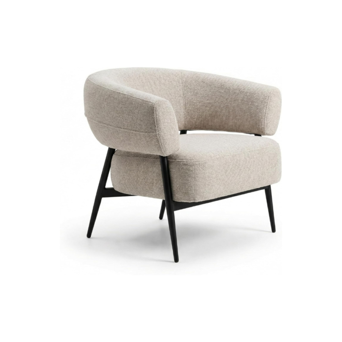 CRIBEL Poltrona Odeon Design Tessuto Sabbia