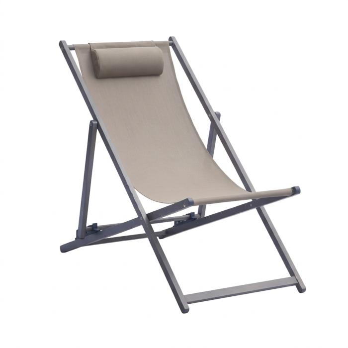 Cribel Sdraio Mare Pieghevole in Alluminio con Texilene e Cuscino