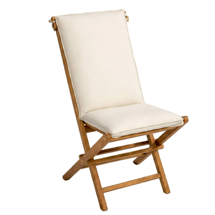 Cribel Siri Sedia Pieghevole in Teak con Cuscino