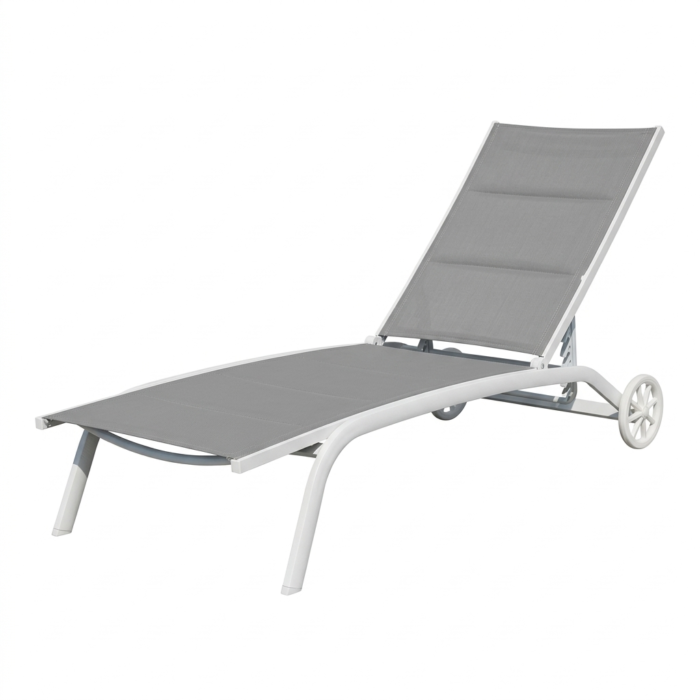 Cribel Barcellona Lettino da Esterno in Alluminio con Texilene Imbottito