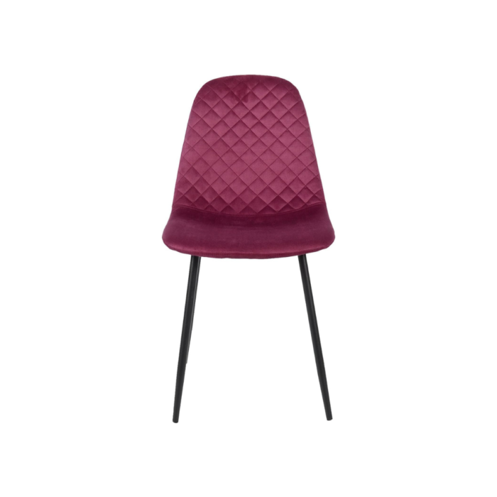 CRIBEL Set di 4 nuove sedie Lena in velluto con gambe nere