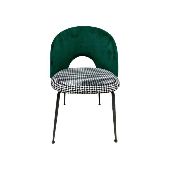 Cribel Elen sedia con schienale avvolgente e gambe in metallo