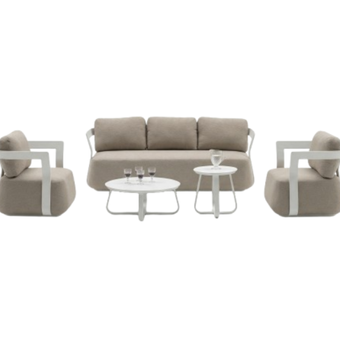 Cribel Set Mona 2 Poltrone + Divano + 2 Tavolini